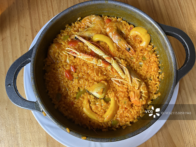 西班牙海鲜饭图片素材