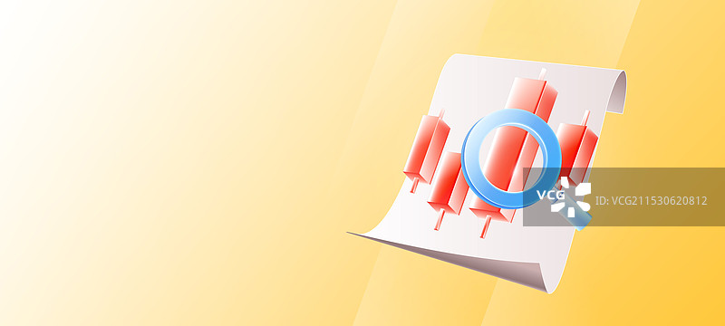 3D柱状图金融文档业绩数据图表图片素材