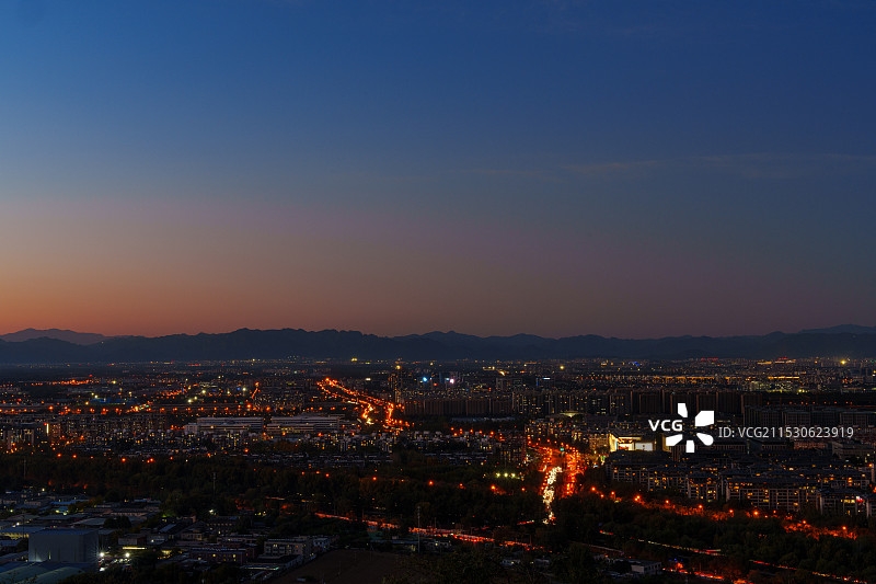 百望山夜景图片素材