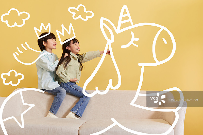 图形图像，绘画，小美人鱼，童年，儿童图片素材