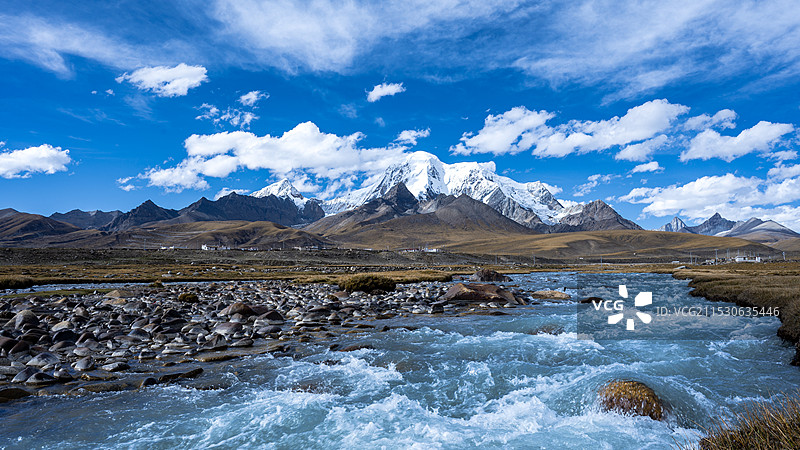 雪山冰河图片素材