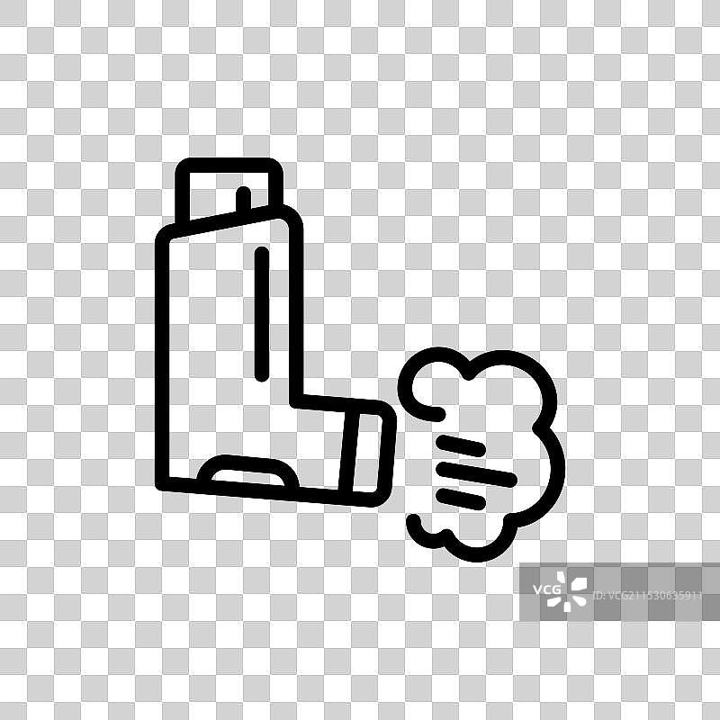 白色背景上的吸入器图标图片素材