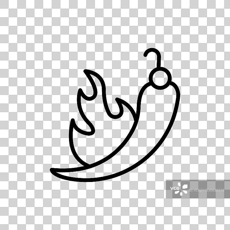 辣椒图标，背景为白色图片素材