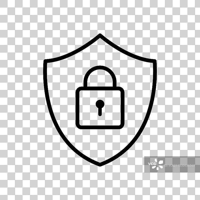 安全图标，背景为白色图片素材