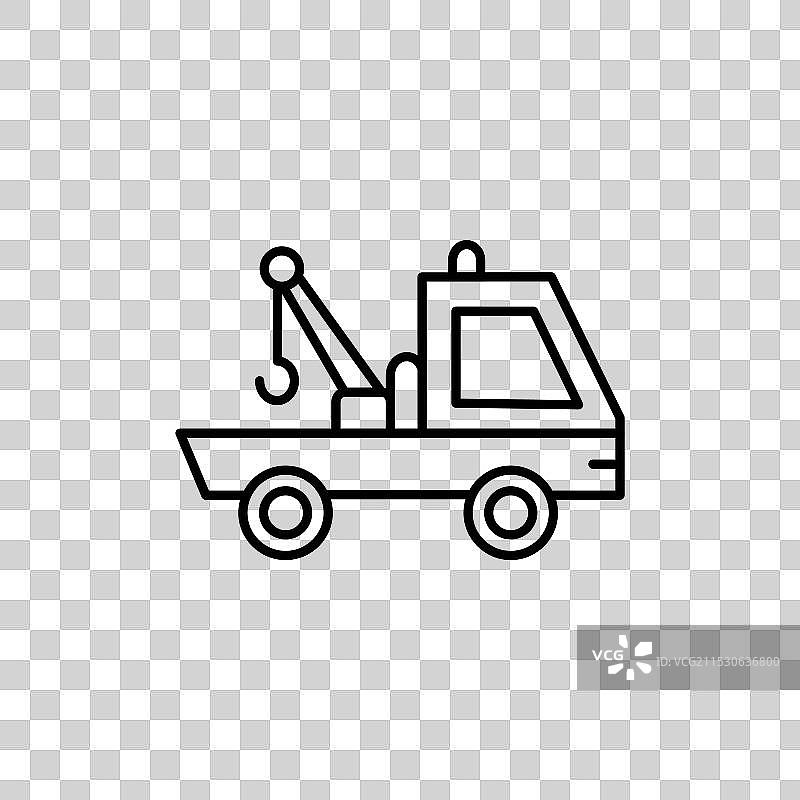 拖车图标，背景为白色图片素材