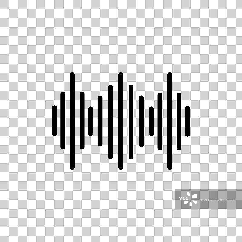 波形图标，背景为白色图片素材