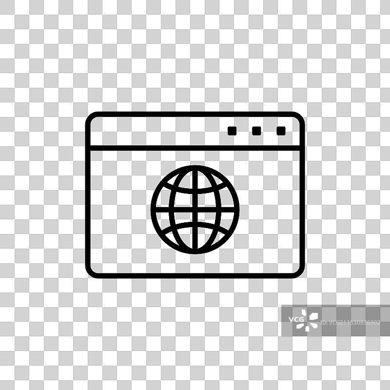 网站用户界面设计图标，独立于白色背景图片素材