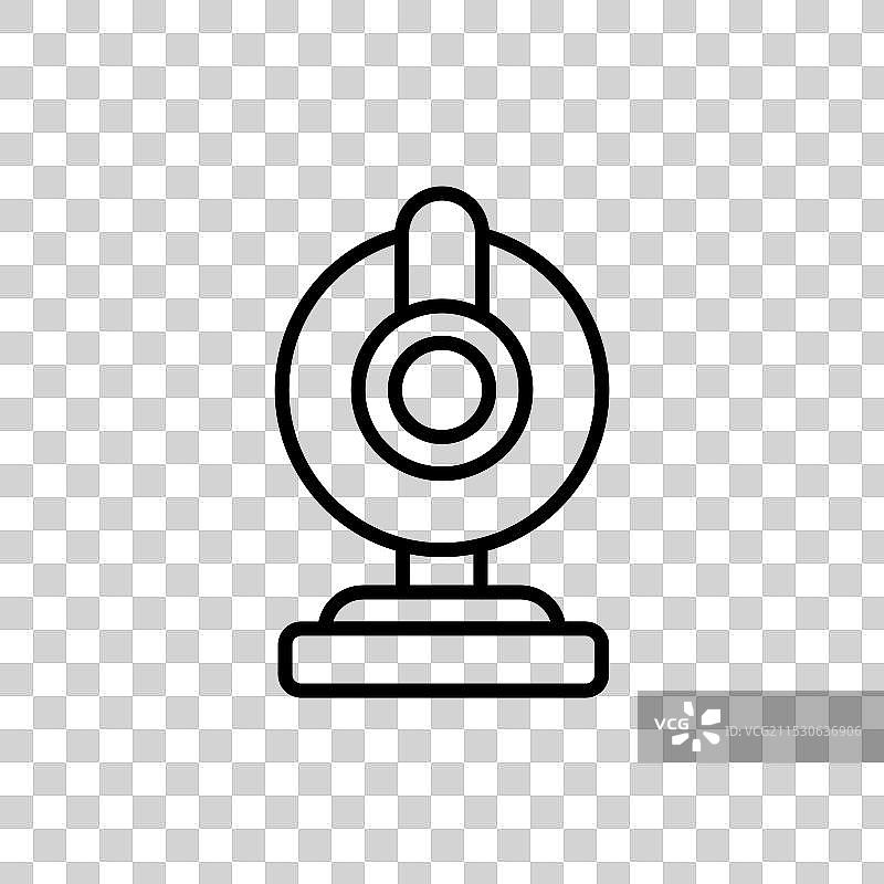 白色背景上的网络摄像头图标图片素材