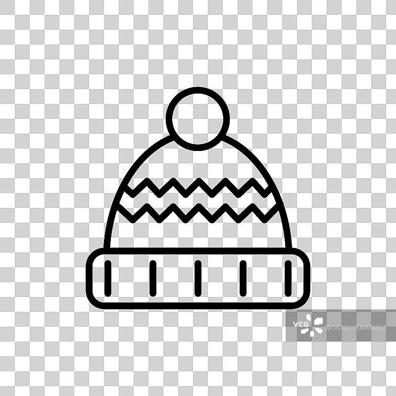 冬季帽子图标，背景为白色图片素材