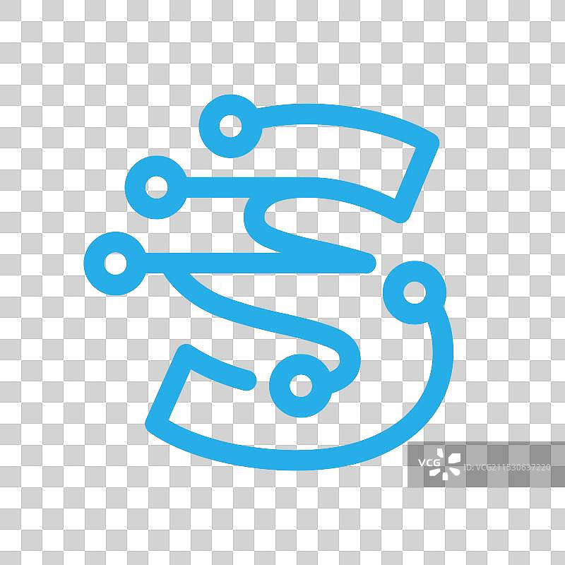 字母S的科技标志设计图片素材