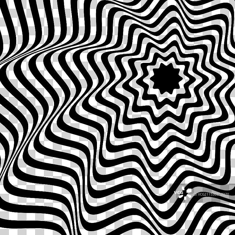 黑白光学幻觉迷幻图案图片素材