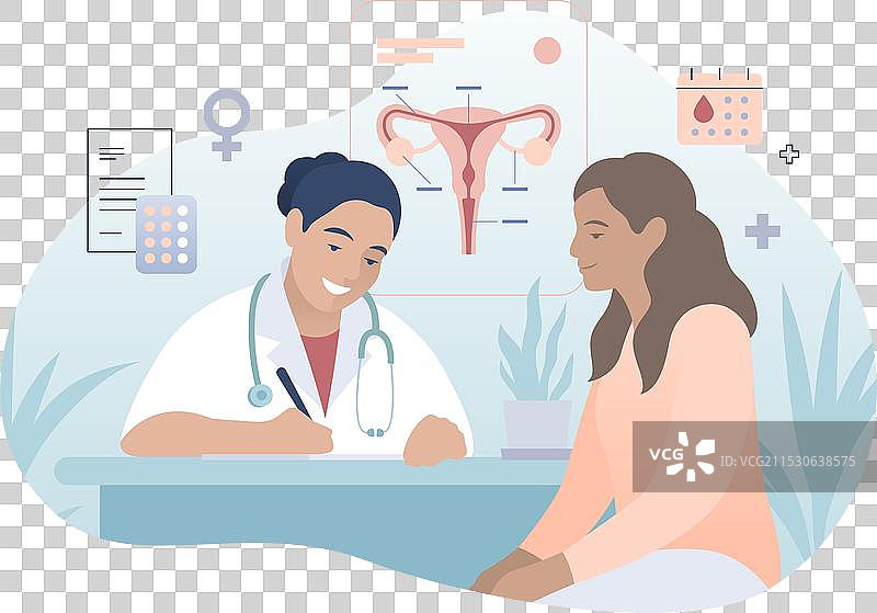 妇科医生与患者图片素材