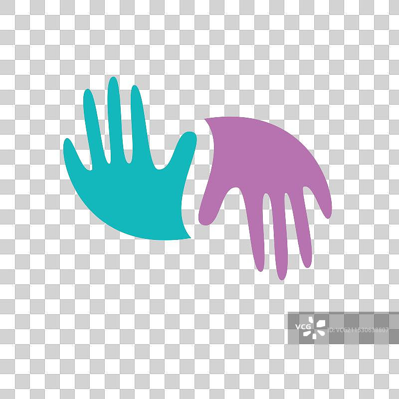 手与人关怀人类的标志设计灵感图片素材