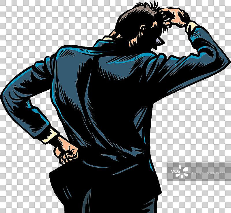 公司的老板正在努力想出图片素材