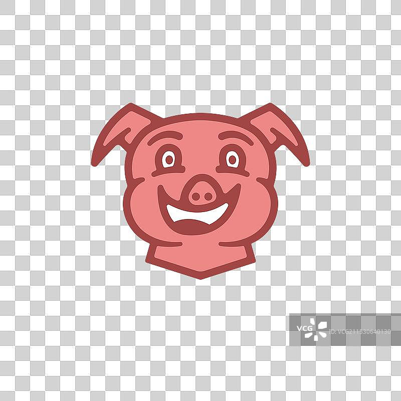 猪头标志设计图片素材