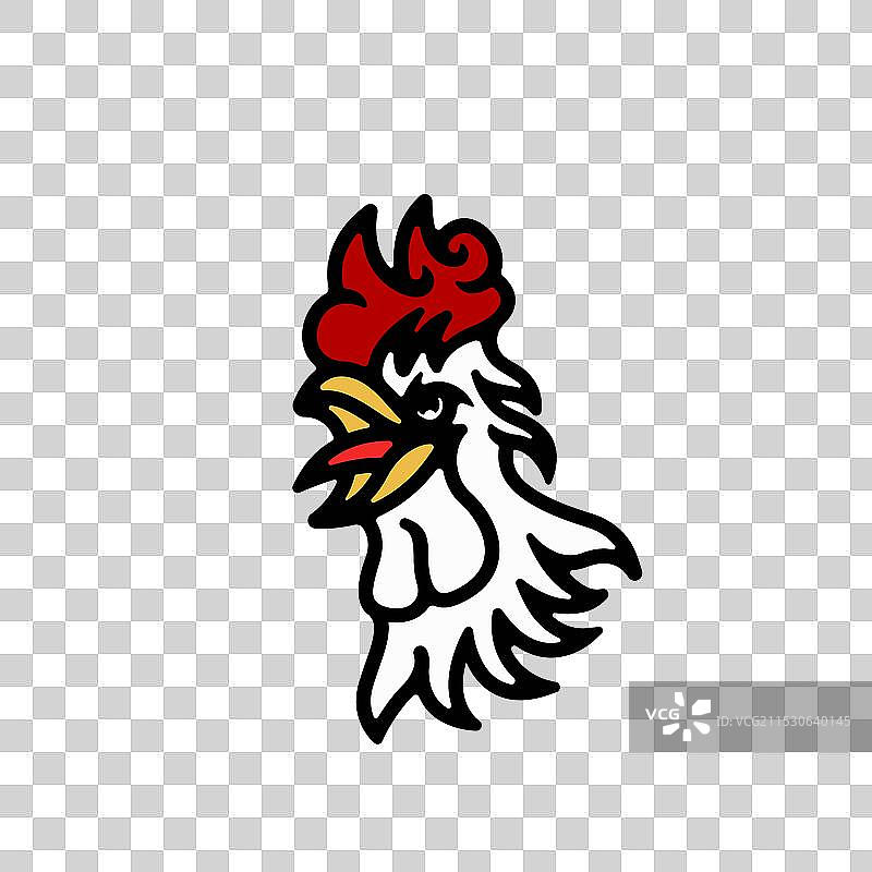 公鸡头标志设计图标图片素材