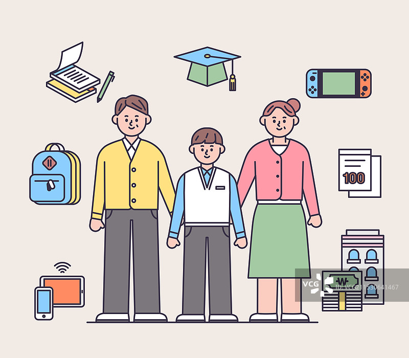 家庭，青少年，已婚夫妇，教育，学习图片素材