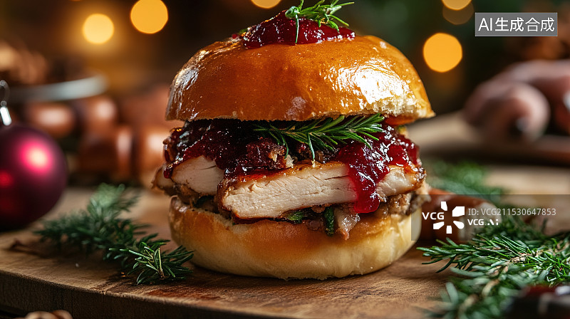 【AI数字艺术】圣诞节 感恩节 火鸡图片素材