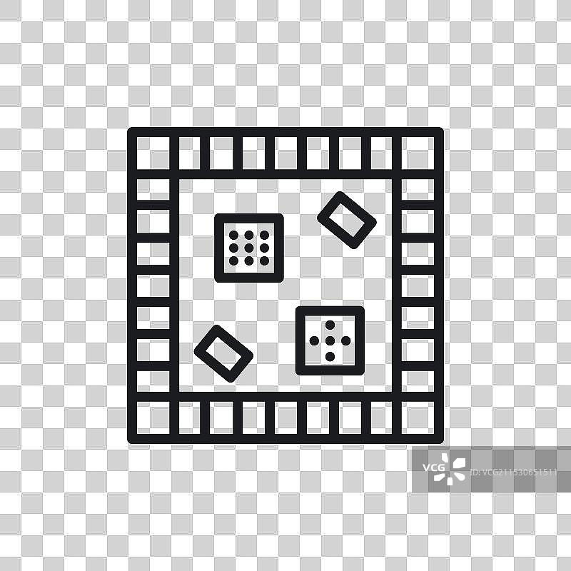 大富翁游戏方块棋盘图标集图片素材