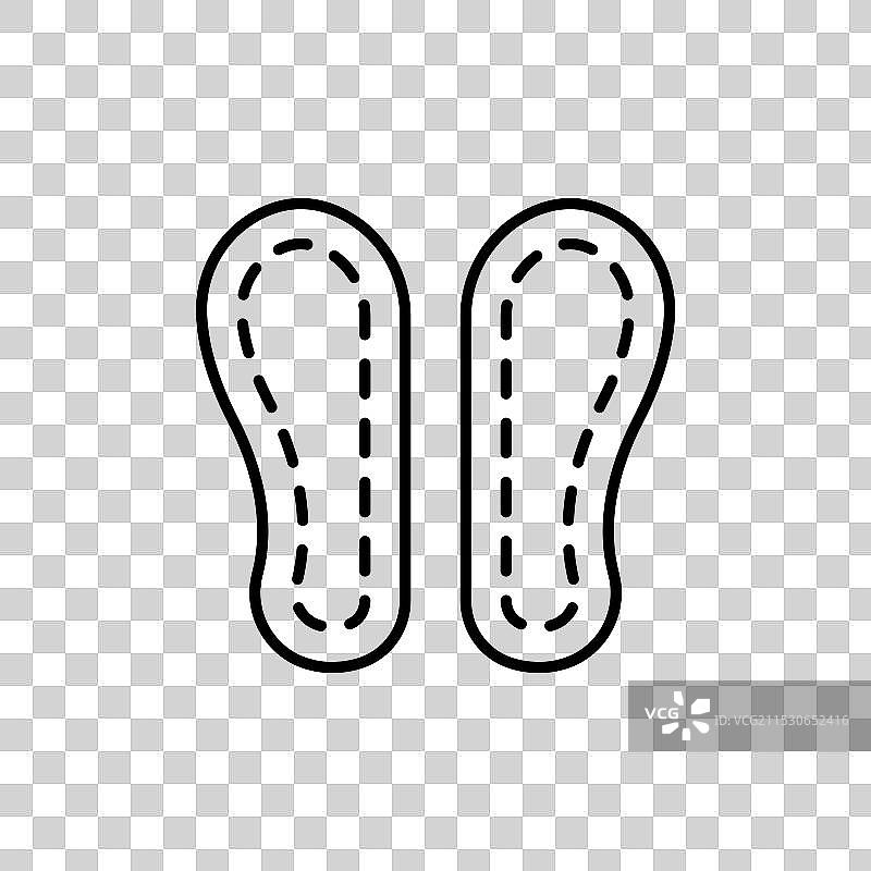 鞋底图标集 足迹符号 运动鞋 步伐图片素材