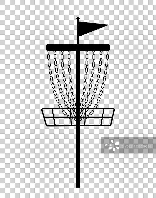 飞盘高尔夫球篮图片素材