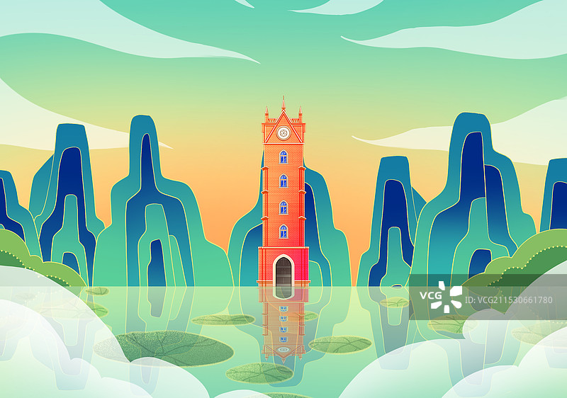 海南海口钟楼图片素材