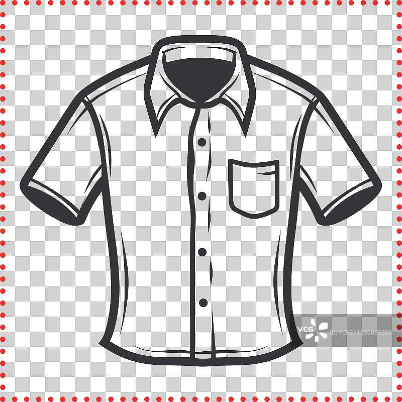 高分辨率男士衬衫剪影图片素材