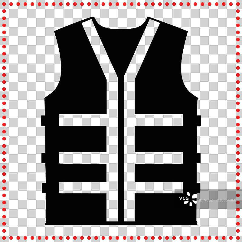 道路工人的反光安全背心图标图片素材