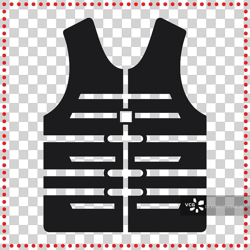 道路工人的安全背心轮廓设计图片素材