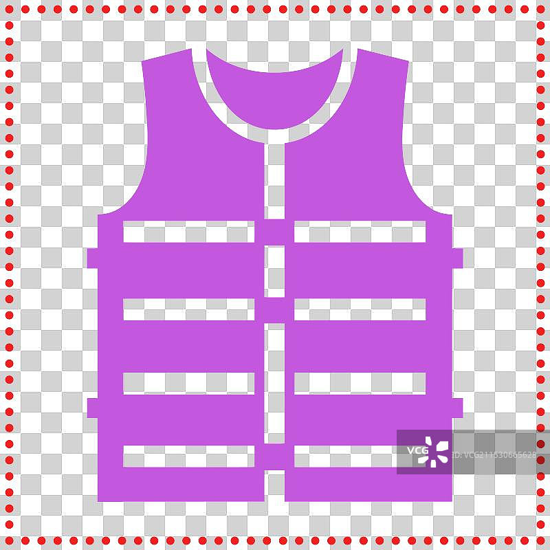 彩色安全背心剪影套装必备图片素材