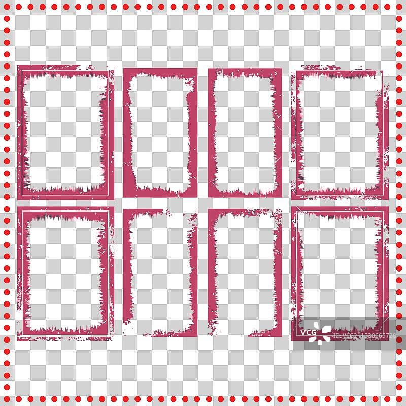 破旧的装饰边框磨损框架套装图片素材