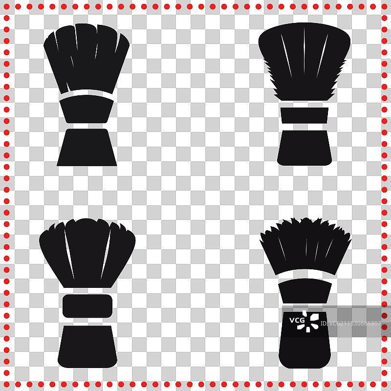 复古剃须刷设计，完美适合图片素材