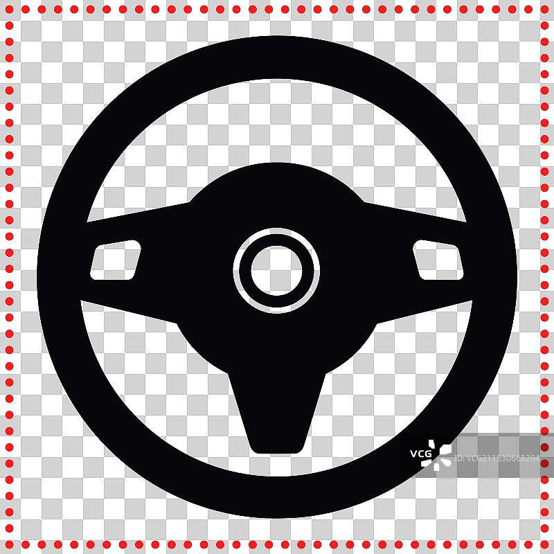 干净轮廓风格的方向盘图片素材