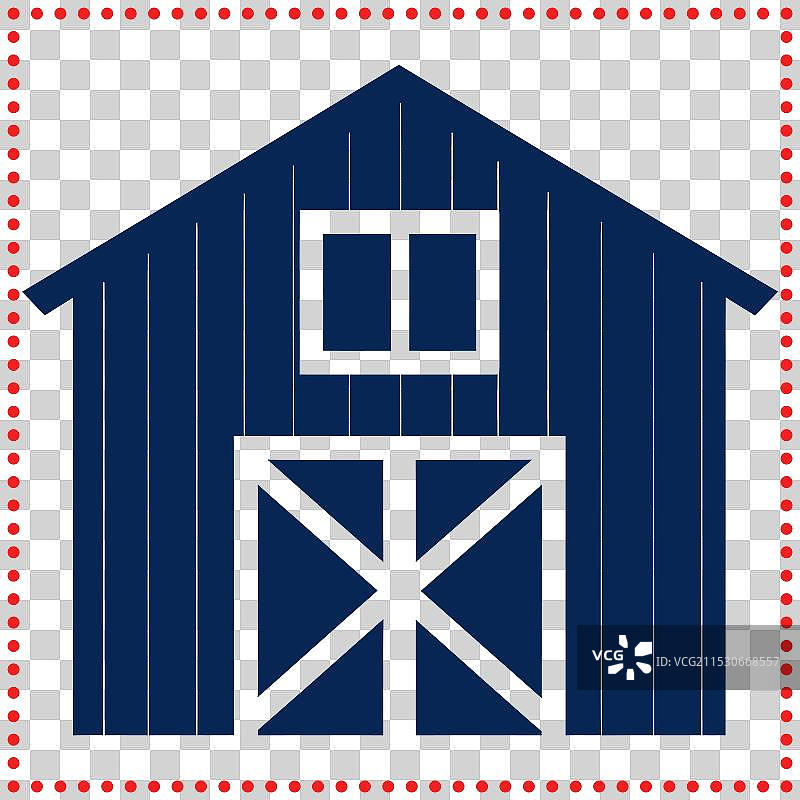 乡村谷仓图标，适合农场和乡村品牌形象图片素材