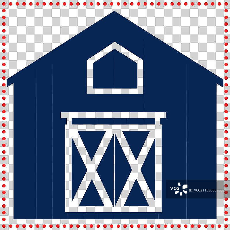 乡村和田园风格的完美农舍剪影艺术图片素材