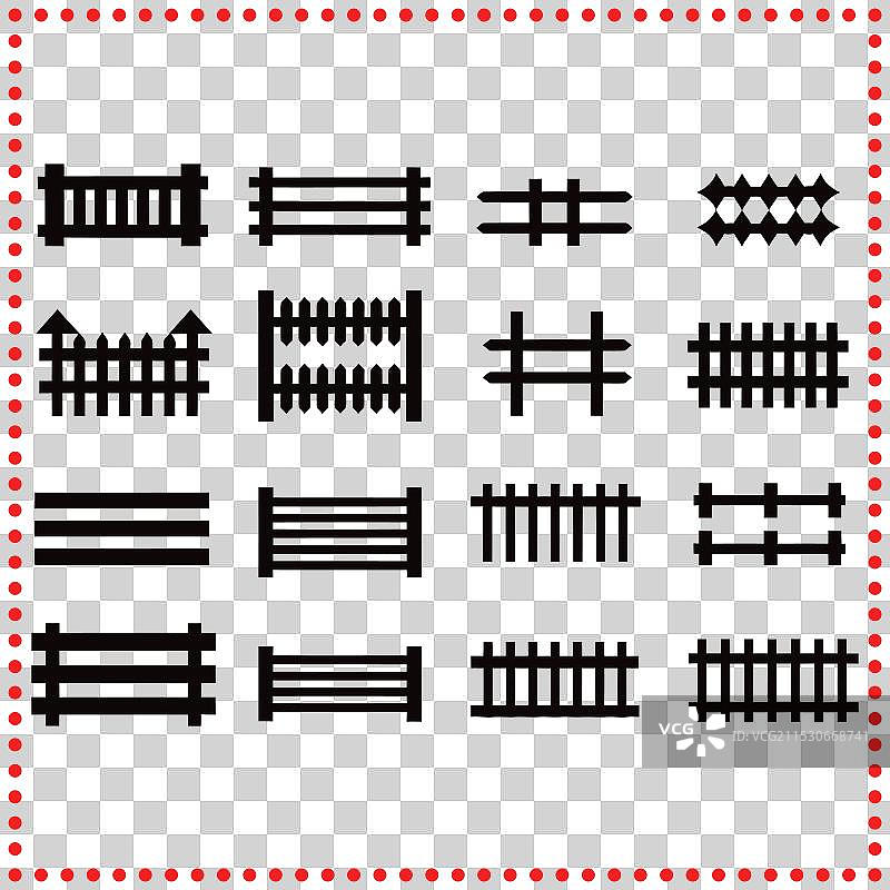 户外和园艺完美的围栏剪影包图片素材