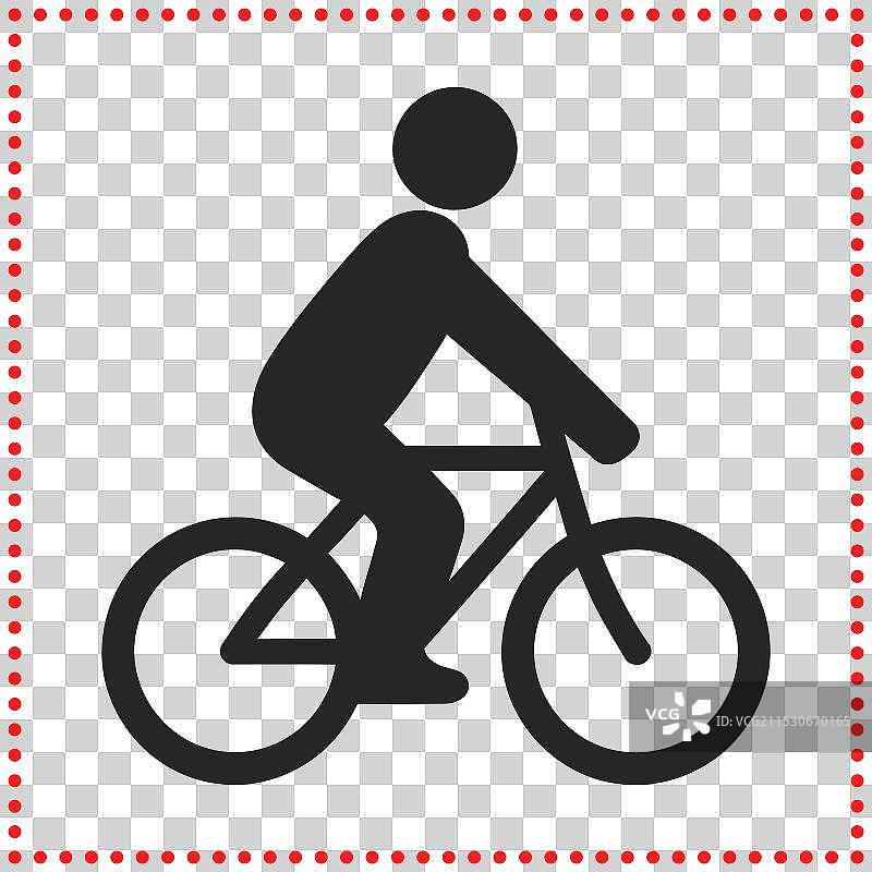 骑自行车的人影，完美适合图片素材