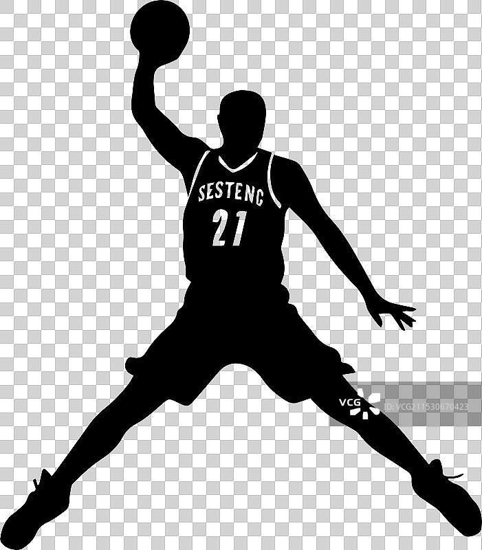 一名NBA球员手持篮球的图像图片素材