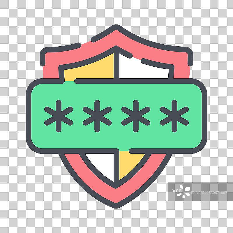 带密码的盾牌网络安全概念图片素材