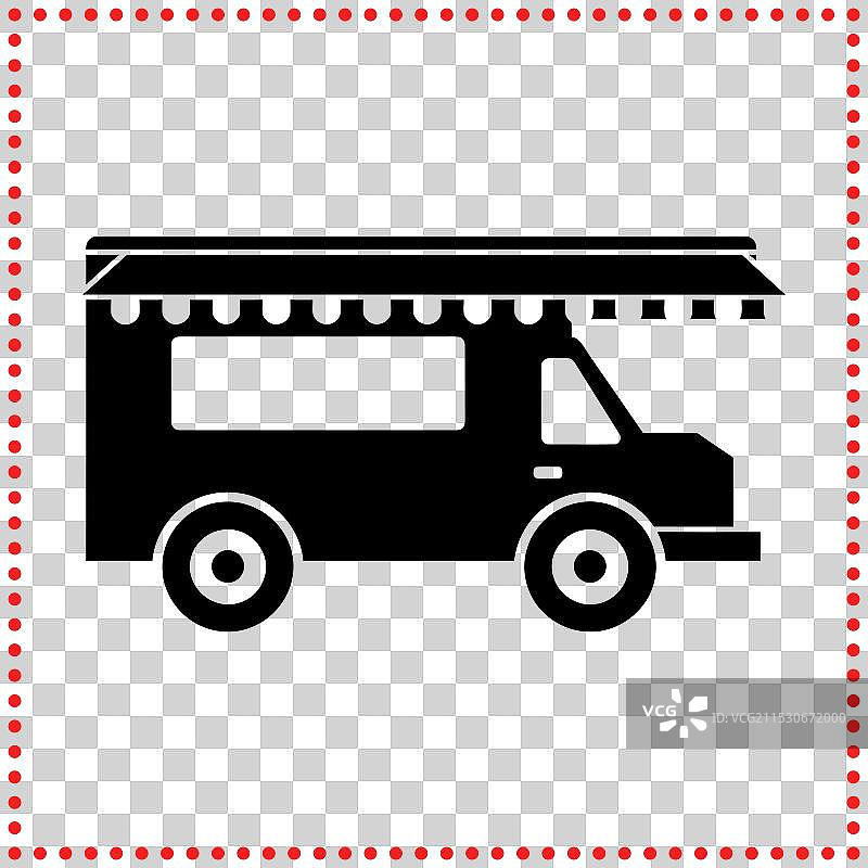 适合美食的餐车剪影图片素材