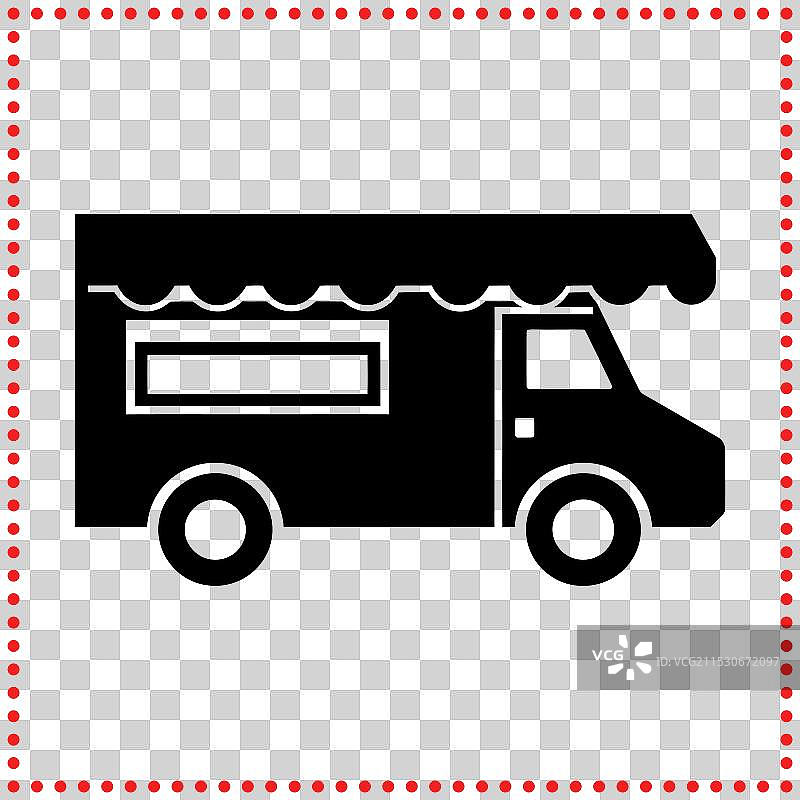 餐厅用的干净食品车剪影图片素材