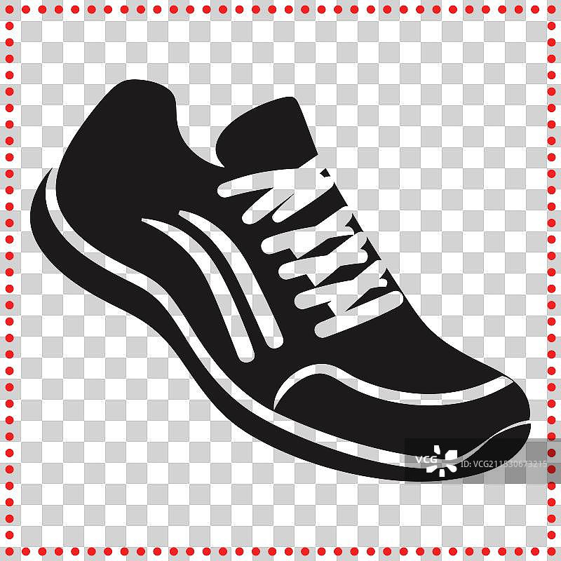 高冲击运动鞋轮廓图片素材