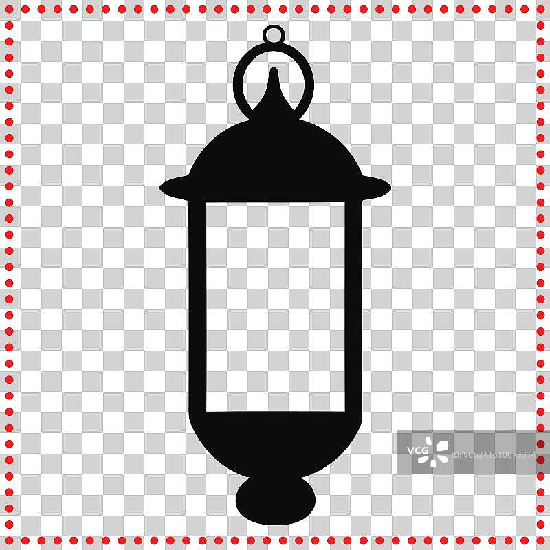 传统经典灯笼剪影套装图片素材