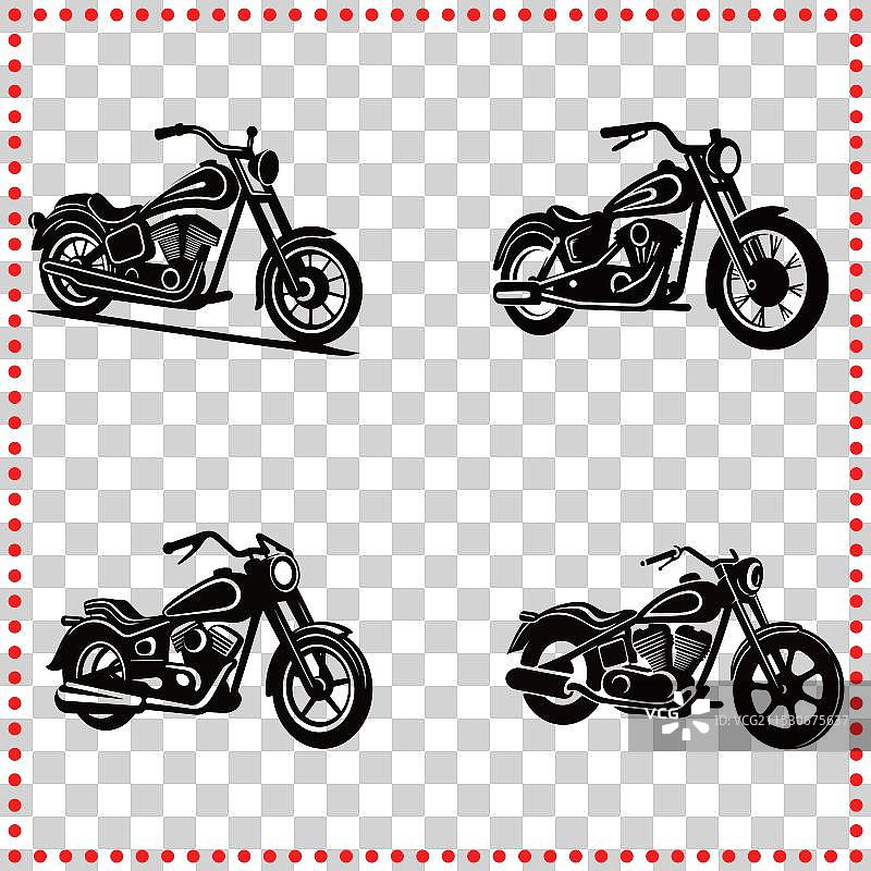 流线型摩托车剪影，适合冒险和探索图片素材