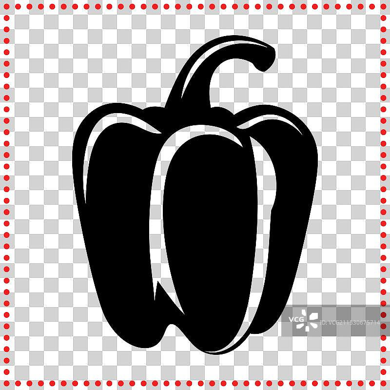 有机和新鲜甜椒轮廓艺术图片素材