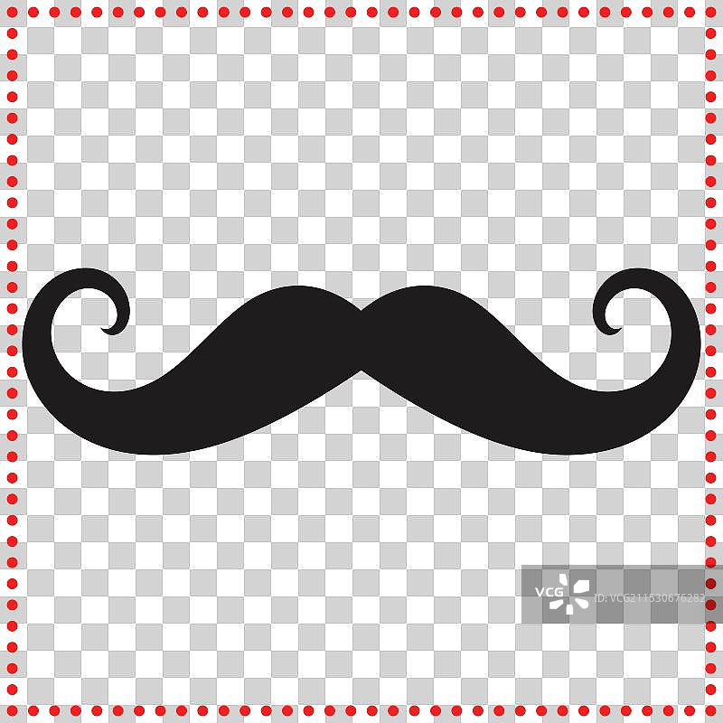 经典胡须剪影设计，展现男性魅力图片素材