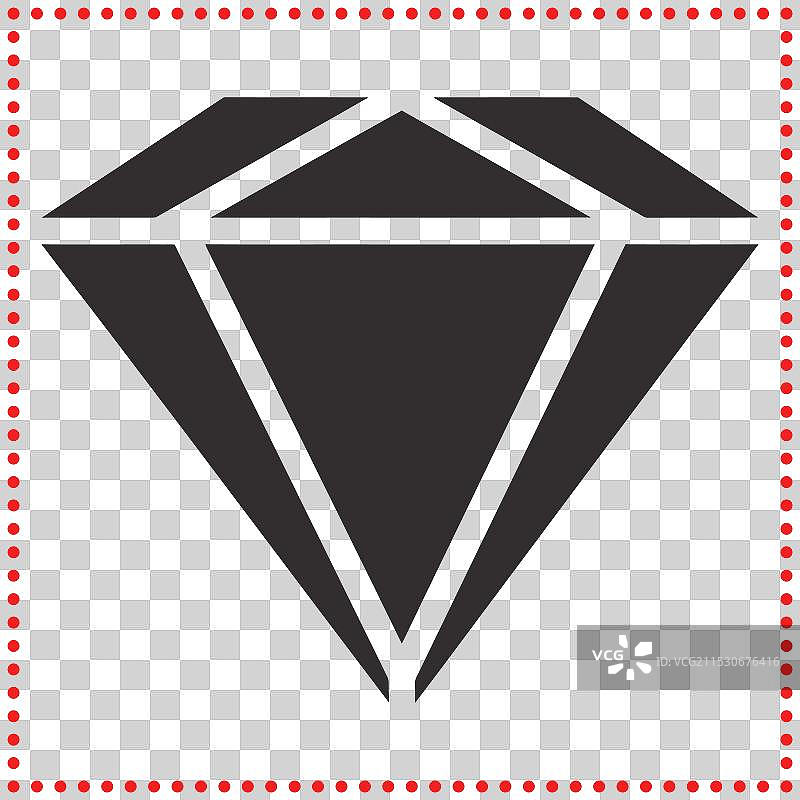 钻石设计的风格化轮廓图片素材