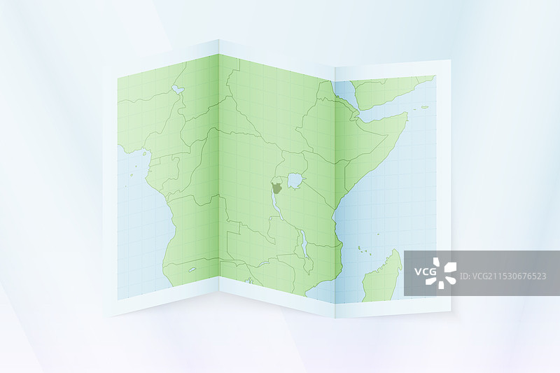 布隆迪地图折叠纸与布隆迪地图图片素材