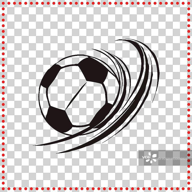 经典单色足球轮廓图片素材