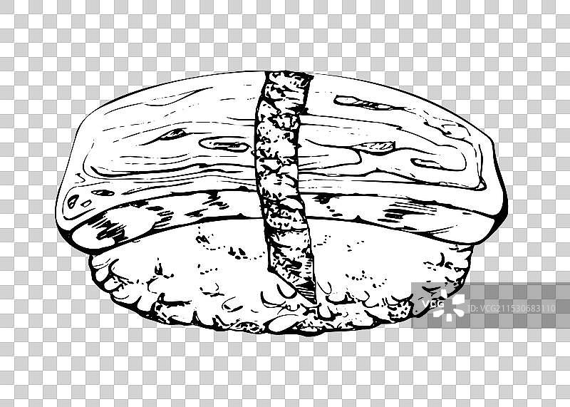 日本料理：握寿司和玉子烧蛋卷图片素材